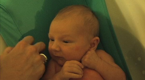 Mom gives Owen a bath